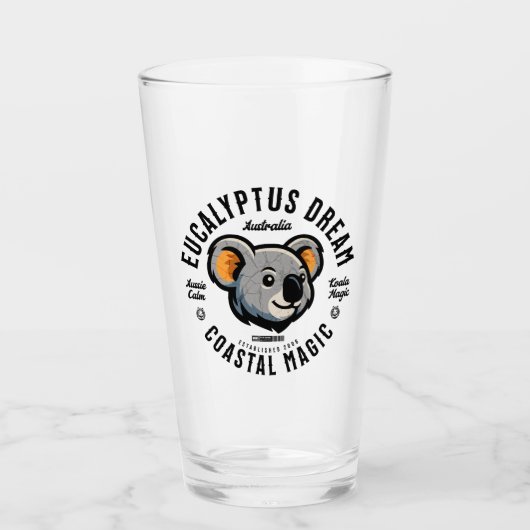 Koala Traum – Eucalyptus Wildnis Australien タンブラーグラス (正面)