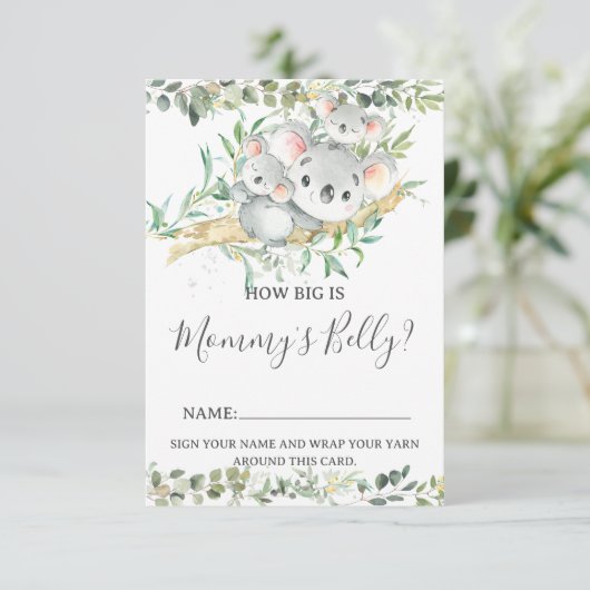 Koala Twinsママのベリーゲームカードの大きさ 招待状 (スタンド正面)