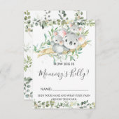 Koala Twinsママのベリーゲームカードの大きさ 招待状 (正面/裏面)