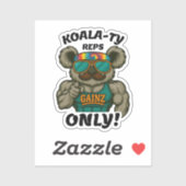 Koala-ty Reps Only – Funny Koala Gym Workout シール (シート)