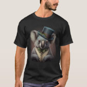 Koala Wearing Fancy Top Hat Tシャツ (正面)