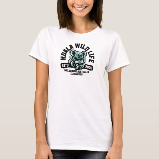 Koala Wild Life – Melbourne Australia Tシャツ (正面)