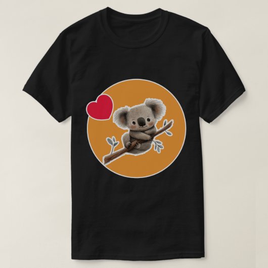 Koala with a stick  tシャツ (デザイン正面)