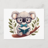 Koala with glasses ポストカード (正面)