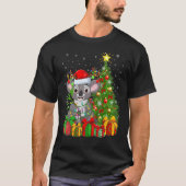 Koala Xmas Holiday Santa Koala Christmas Tree Tシャツ (正面)