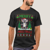 Koala   Xmas Tree Lights Ugly Santa Koala Christma Tシャツ (正面)