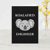 Koalafied Engineer Cute Koala おもしろい Job Pun カード (黄色い花)