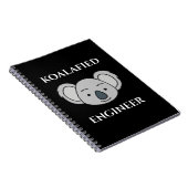 Koalafied Engineer Cute Koala おもしろい Job Pun ノートブック (右側)