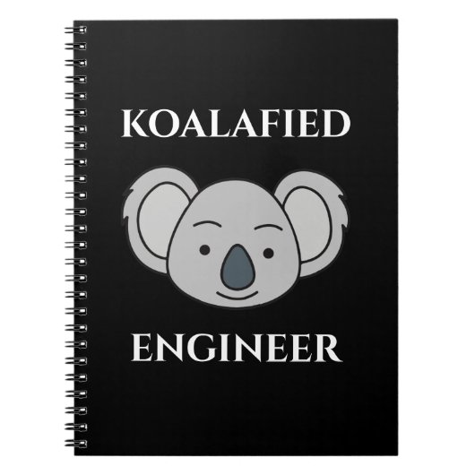 Koalafied Engineer Cute Koala おもしろい Job Pun ノートブック (正面)