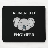 Koalafied Engineer Cute Koala おもしろい Job Pun マウスパッド (正面)
