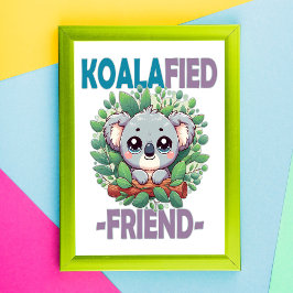 Koalafied Friend punかわいいおもしろいベビーコアラ漫画 フォトプリント