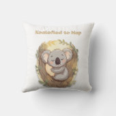 "Koalafied to Nap – Cute Sleepy Koala T-Shirt" クッション (裏面)