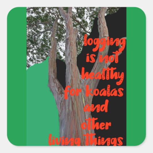 Koalasのログは正常ではない。 スクエアシール (正面)