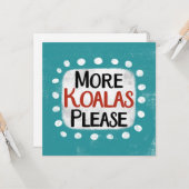 Koalasグリーティングカード カード (正面/裏面インサイチュ)