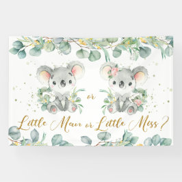 Koalas Greeneryジェンダーが背景の男性または恋しく思を明らかにする 横断幕