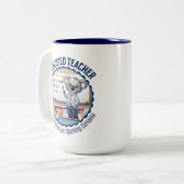 Koalified先生かわいいコアラをテーマにした教育者ギフト ツートーンマグカップ (正面左)