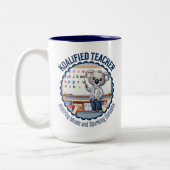 Koalified先生かわいいコアラをテーマにした教育者ギフト ツートーンマグカップ (左)