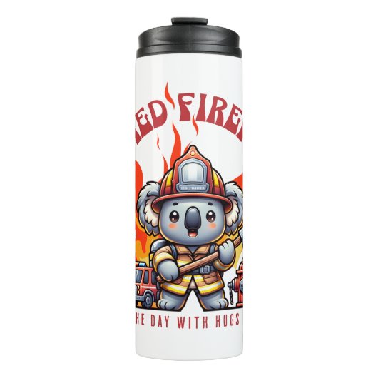 Koalified Fire Fighter / Fireman with Fire & Flame タンブラー (正面)