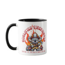 Koalified Fire Fighter / Fireman with Fire & Flame