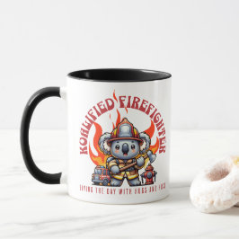 Koalified Fire Fighter / Fireman with Fire & Flame マグカップ
