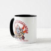Koalified Fire Fighter / Fireman with Fire & Flame マグカップ (正面左)