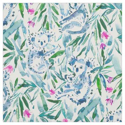 KOALITYの時間かわいい水彩画のコアラ ファブリック (見本)