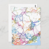 Kobe Japan City Map ポストカード (正面/裏面)