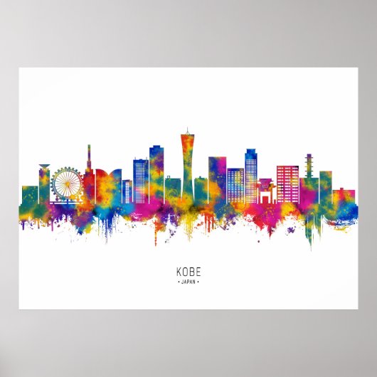 Kobe Japan Skyline ポスター (正面)
