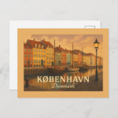 København Nyhavn Harbor ポストカード (正面/裏面)
