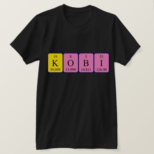 Kobi期別表名のシャツ Tシャツ (デザイン正面)