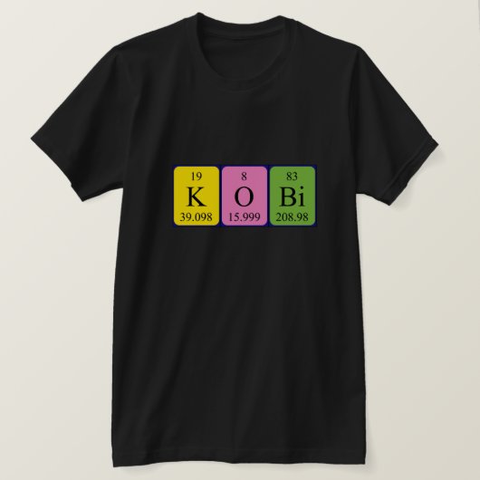 Kobi期別表名のシャツ Tシャツ (デザイン正面)