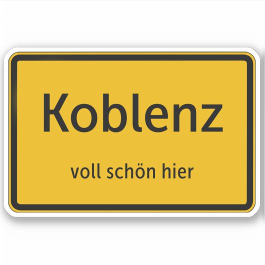 Koblenz Aufkleber Sticker Autoaufkleber シール (正面)