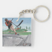 Koboldのスクーターのトリックのファンタジーの芸術のアクリルKeychain キーホルダー (裏面)