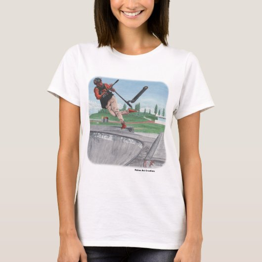 Kobold Kick ScooterトリックファンタジーアートTシャツ Tシャツ (正面)
