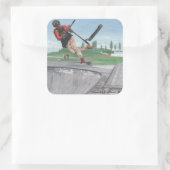 Kobold Scooterトリックファンタジーアートスクエアステッカー スクエアシール (バッグ)