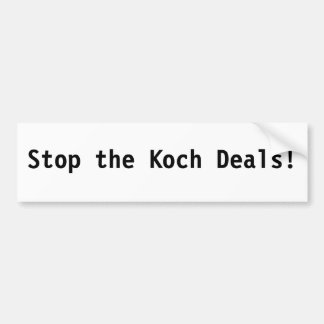Kochの取り引きをストップ! バンパーステッカー