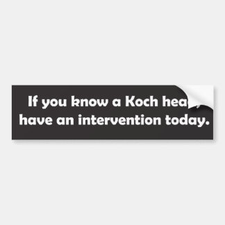 Kochの頭部は吸います バンパーステッカー
