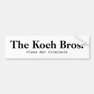 Koch Bros。 階級闘争のバンパーステッカー バンパーステッカー