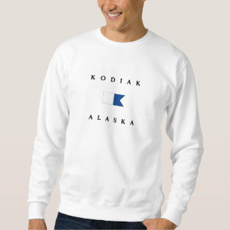 Kodiakのアラスカのアルファ飛び込みの旗 スウェットシャツ