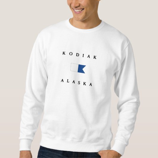 Kodiakのアラスカのアルファ飛び込みの旗 スウェットシャツ (正面)