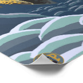 Kodiak, AlaskaCutroatマス断面 ポスター (角)