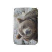 Kodiak Bearポートレート写真とクローズアップ顔 バスマット (正面縦)