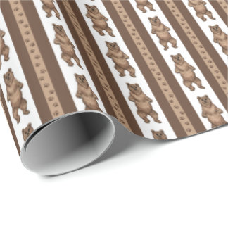 Kodiak Bear Stripe ラッピングペーパー