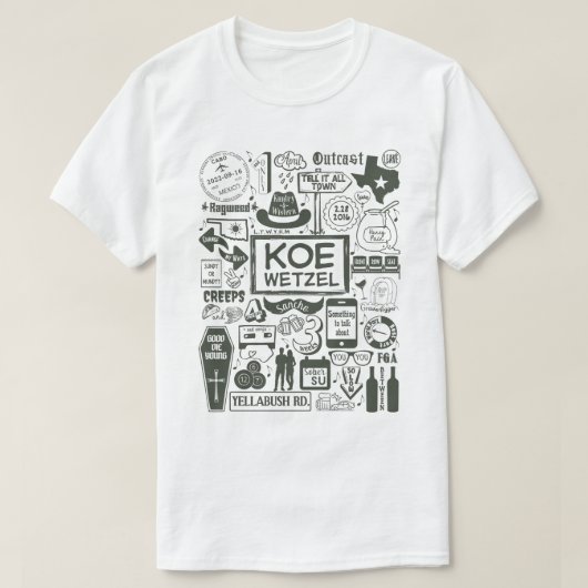 Koe Songのタイトル Tシャツ (デザイン正面)