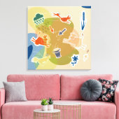 koeien in de natuur キャンバスプリント (インサイチュ (リビング))