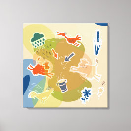 koeien in de natuur キャンバスプリント