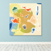 koeien in de natuur キャンバスプリント (インサイチュ (ウッドフロア))