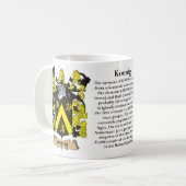 Koenig、起源、意味および頂上のマグ コーヒーマグカップ (正面左)