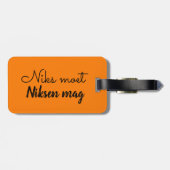 koffer bagagelabel rood wit blauw oranje met naam ラゲッジタグ (裏面横)