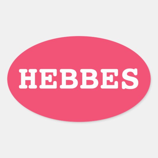 Koffer sticker ontwerpen | felle kleur | met tekst 楕円形シール (正面)